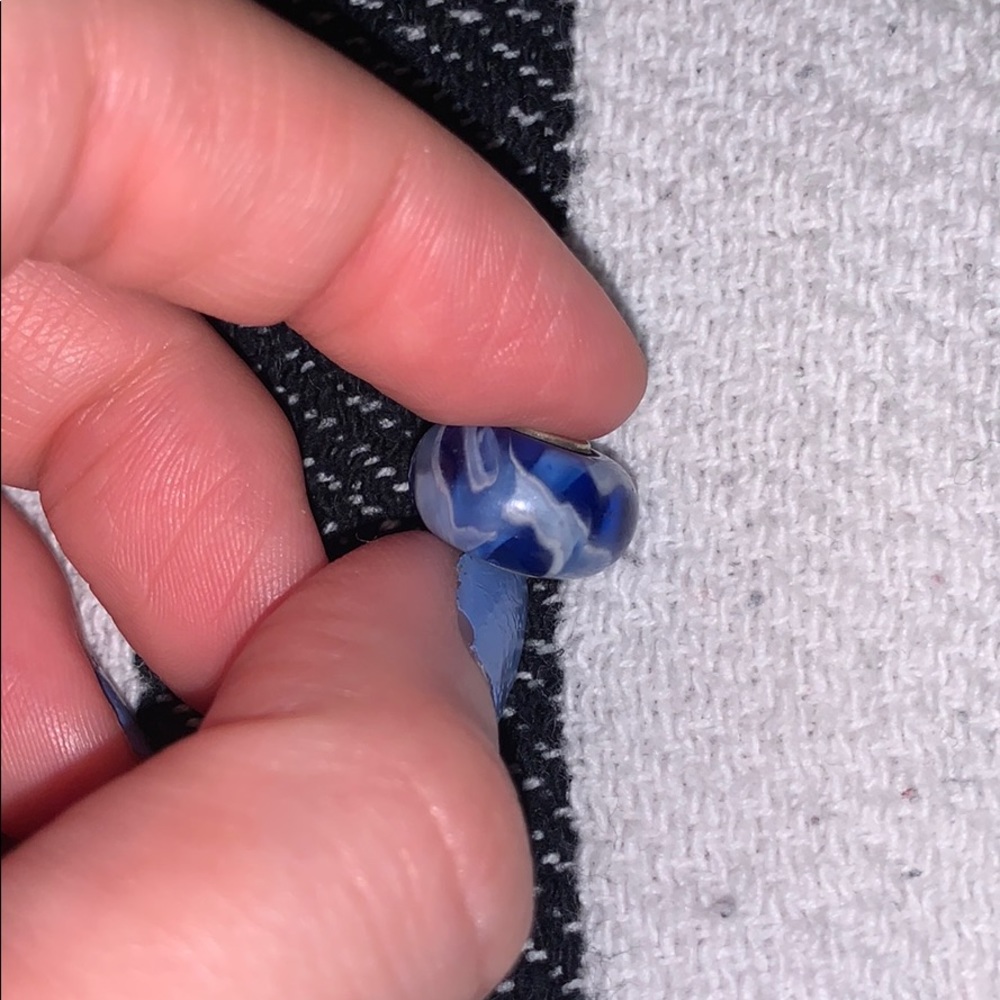 4/$20 Blue Sterling Silver Charm for Bracelet